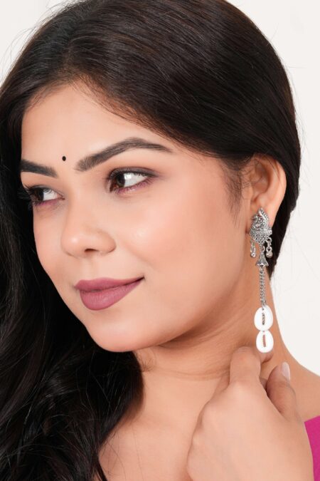 Women's Indo Western Teardrop Shaped Party Wear Ethnic Stud Earrings for Women -AZ838-OX-ER31