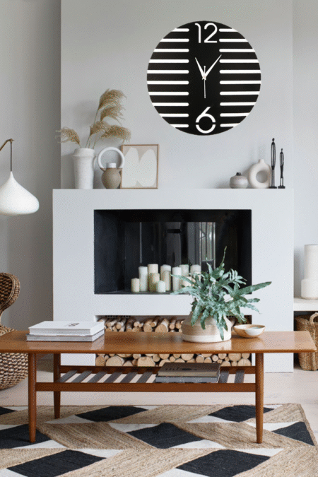 Wooden Silent Non-Ticking Wall Clock for Home Stylish Latest Designer Wall Clock for Home Living Room Bedroom Office Hall