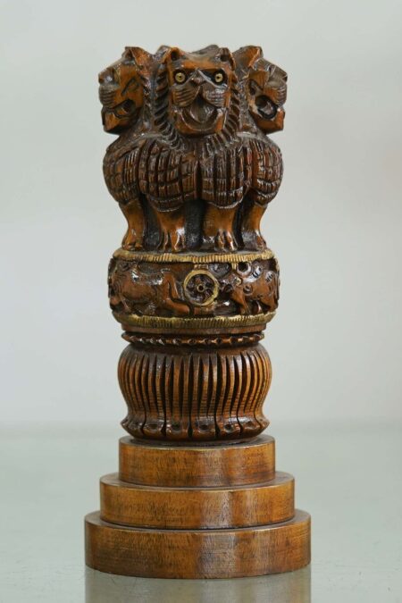 Wooden Ashoka pillar
